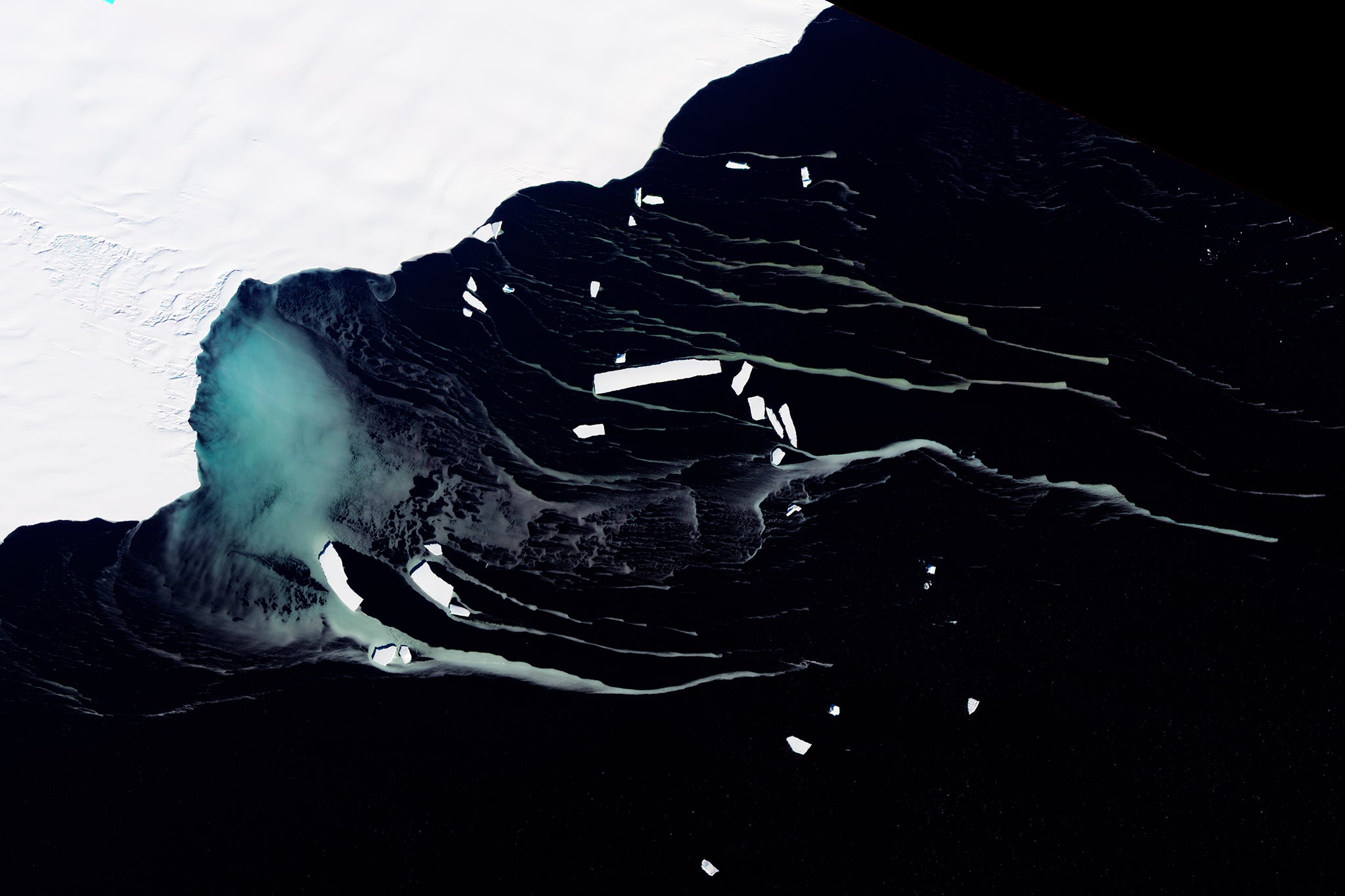 Mackenzie Bay, Antarctica captured by NASA.